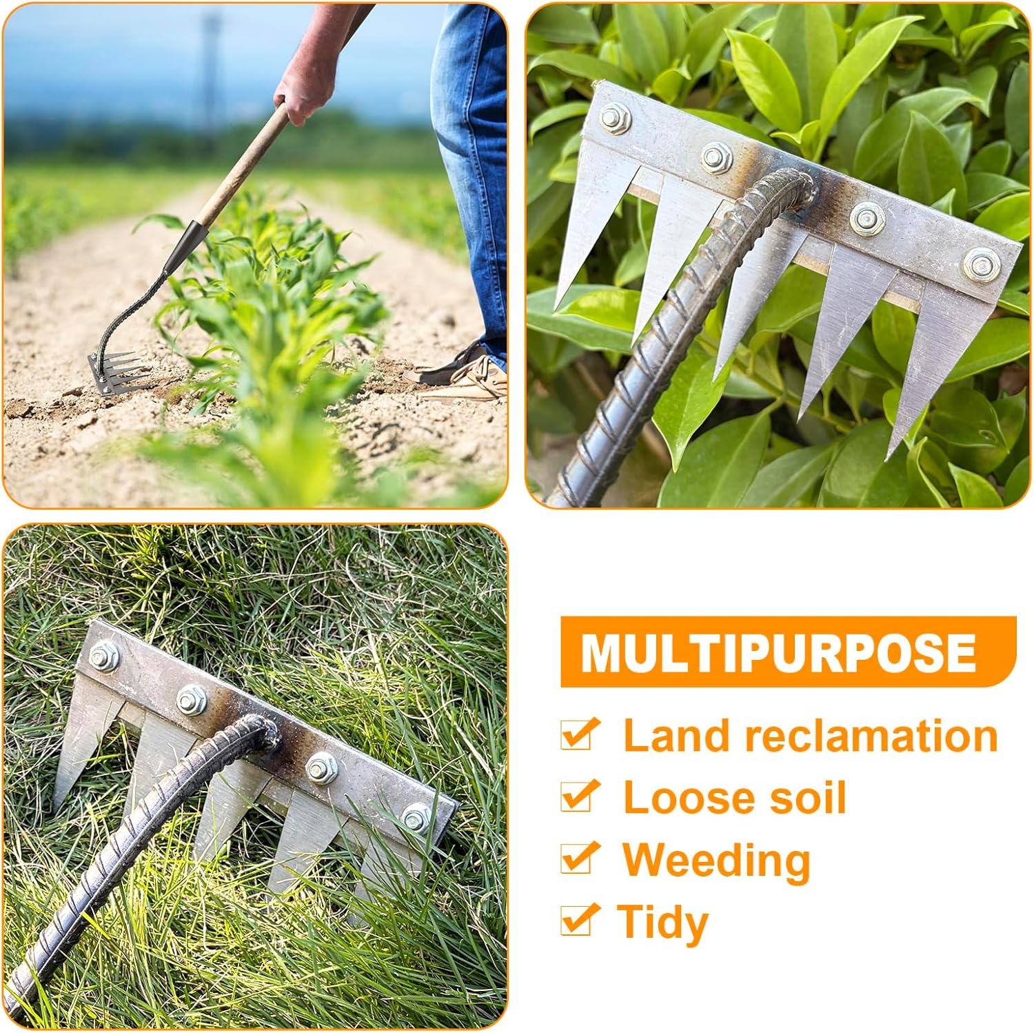 5/6/7/8 Zęby Żelazna Motyka Og – Gardening Tools Hoe recenzja i cena